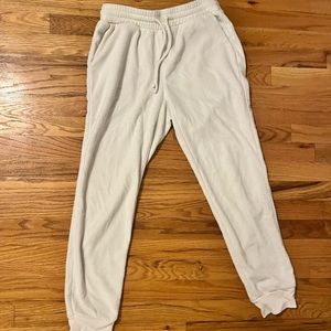 Warm white sweatpants
